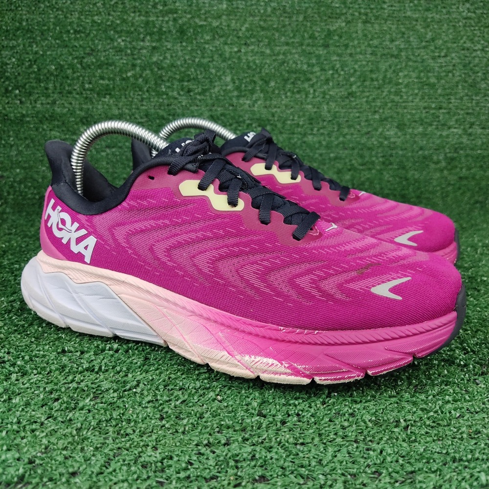 Hoka Sneakers Womens 8 Wide Pink Arahi 6 1123197 Stability Running Shoes